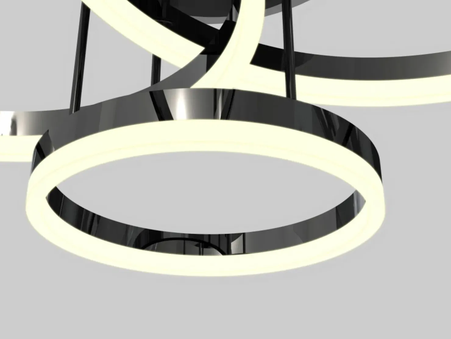 Discount Sklep Kaja Stylowa lampa sufitowa, ledowe obręcze WF 9049-405 PERPIGNON | Kaja czarnychrom