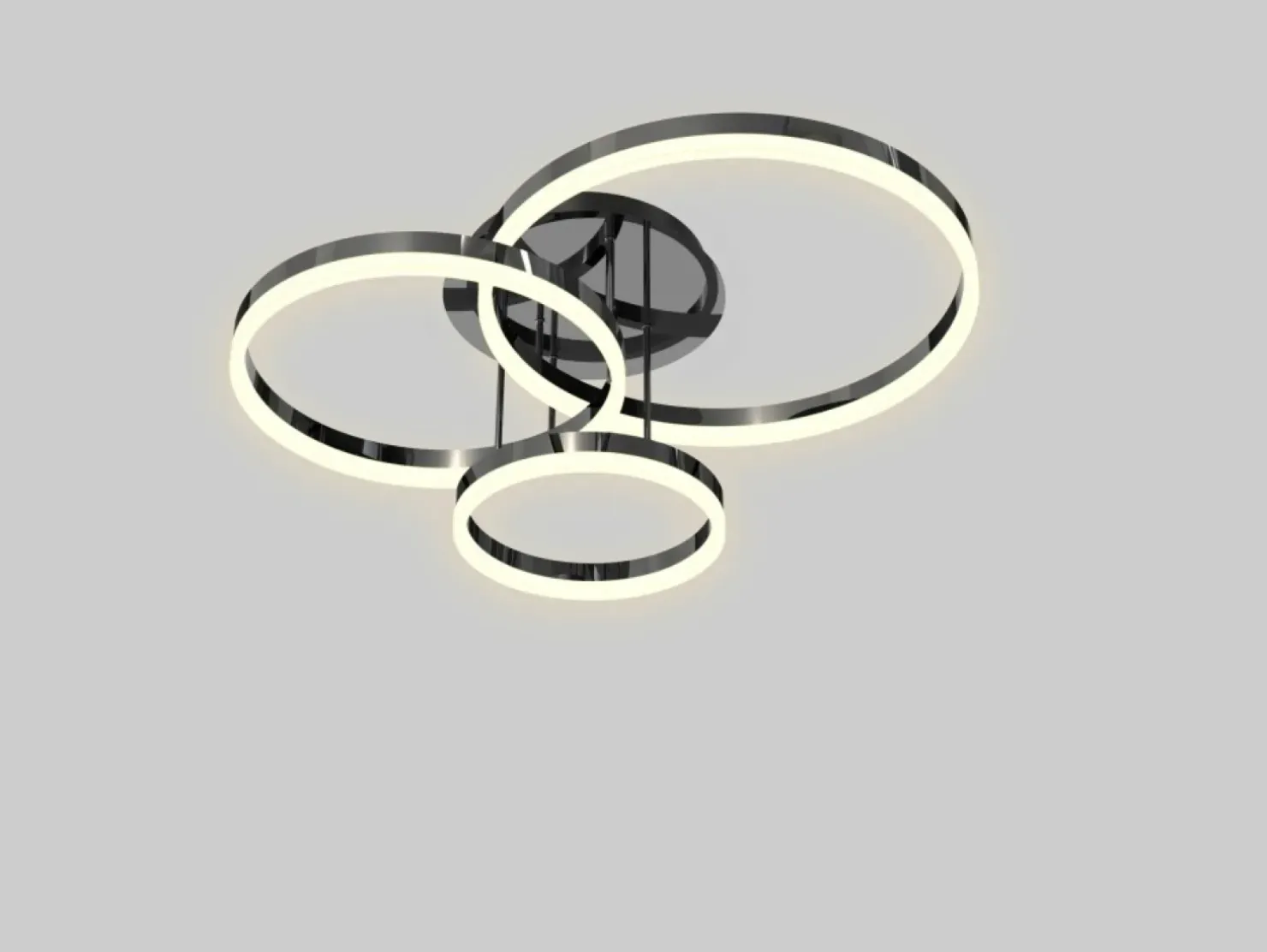 Discount Sklep Kaja Stylowa lampa sufitowa, ledowe obręcze WF 9049-405 PERPIGNON | Kaja czarnychrom