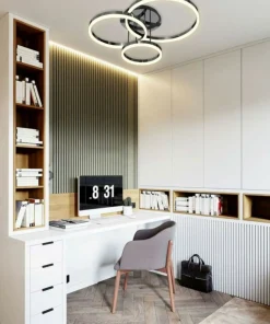 Discount Sklep Kaja Stylowa lampa sufitowa, ledowe obręcze WF 9049-405 PERPIGNON | Kaja czarnychrom