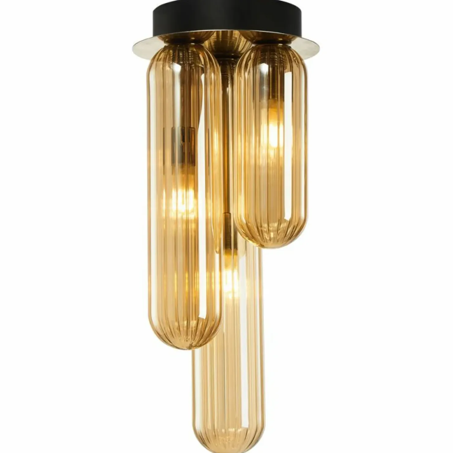 New Sklep Kaja Stylowa lampa sufitowa, ryflowane klosze ML0340 PAX | Kaja Oświetlenie