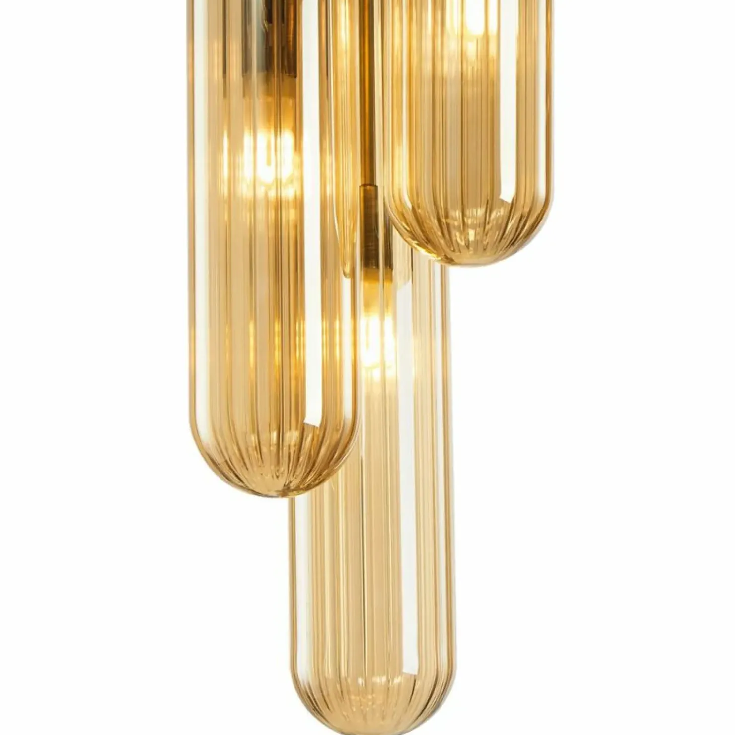 New Sklep Kaja Stylowa lampa sufitowa, ryflowane klosze ML0340 PAX | Kaja Oświetlenie