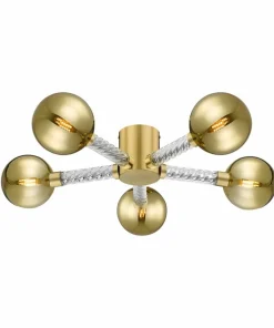 Flash Sale Sklep Kaja Stylowa lampa sufitowa w złotym kolorze C0583-05C-2GHF MIDA | Kaja