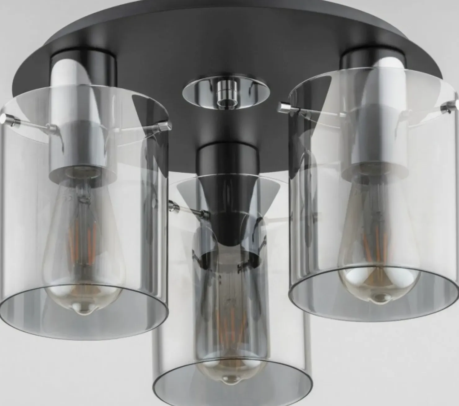 Stylowa lampa sufitowa z 3 szklanymi kloszami AL 62195 | Kaja*Sklep Kaja Store