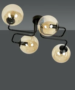Online Sklep Kaja Stylowa lampa sufitowa z 4 miodowymi kloszami 833/4 | Kaja Oświetlenie
