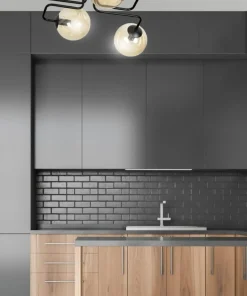 Online Sklep Kaja Stylowa lampa sufitowa z 4 miodowymi kloszami 833/4 | Kaja Oświetlenie