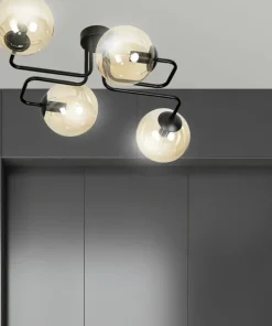 Online Sklep Kaja Stylowa lampa sufitowa z 4 miodowymi kloszami 833/4 | Kaja Oświetlenie