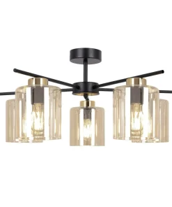 Shop Sklep Kaja Stylowa lampa sufitowa z pięcioma kloszami K-5522 z serii AURELIA