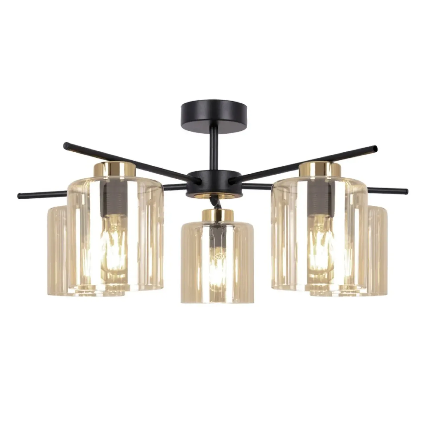 Shop Sklep Kaja Stylowa lampa sufitowa z pięcioma kloszami K-5522 z serii AURELIA