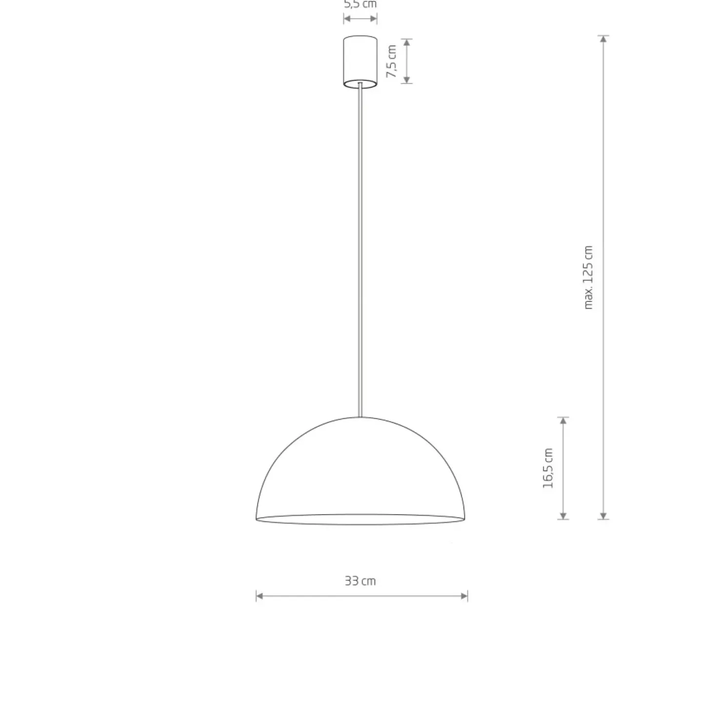 Shop Sklep Kaja Stylowa lampa wisząca do kuchni ⌀33cm 10702 HEMISPHERE | Kaja