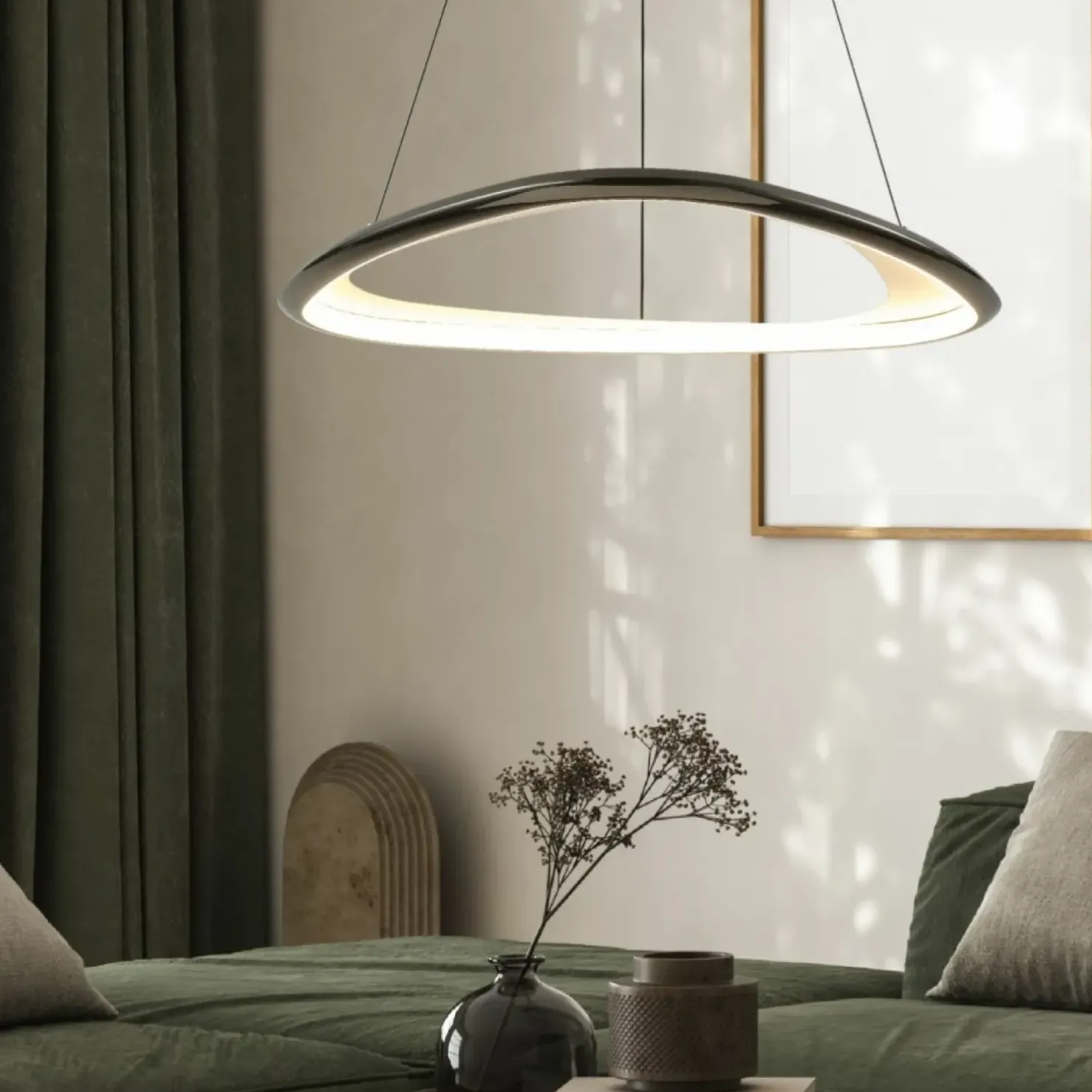 Online Sklep Kaja Stylowa lampa wisząca LED do salonu MD3888-1L-3BCT GETAFE | Kaja