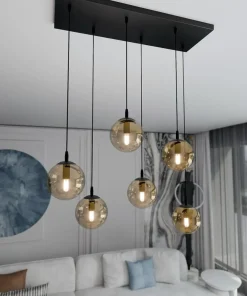 Cheap Sklep Kaja Stylowa lampa wisząca na listwie w kolorze miodu 713/6 | Kaja