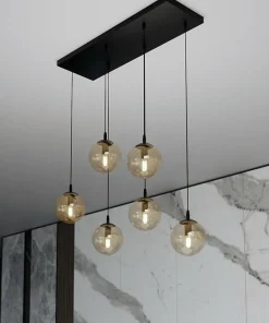 Cheap Sklep Kaja Stylowa lampa wisząca na listwie w kolorze miodu 713/6 | Kaja