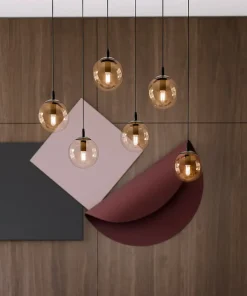 Cheap Sklep Kaja Stylowa lampa wisząca na listwie w kolorze miodu 713/6 | Kaja