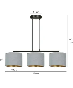 Fashion Sklep Kaja Stylowa lampa wisząca nad stół w jadalni 1050/3 HILDE | Kaja