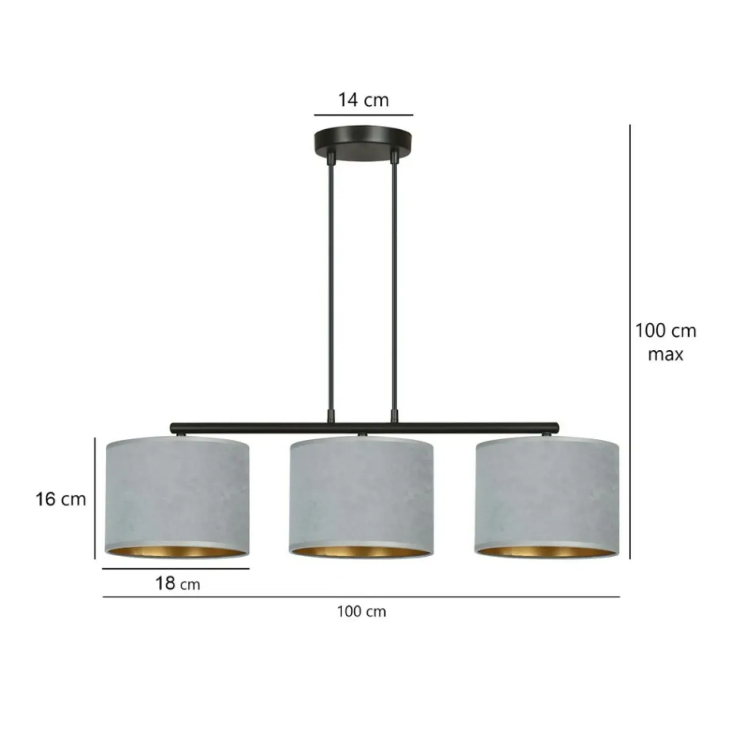 Fashion Sklep Kaja Stylowa lampa wisząca nad stół w jadalni 1050/3 HILDE | Kaja
