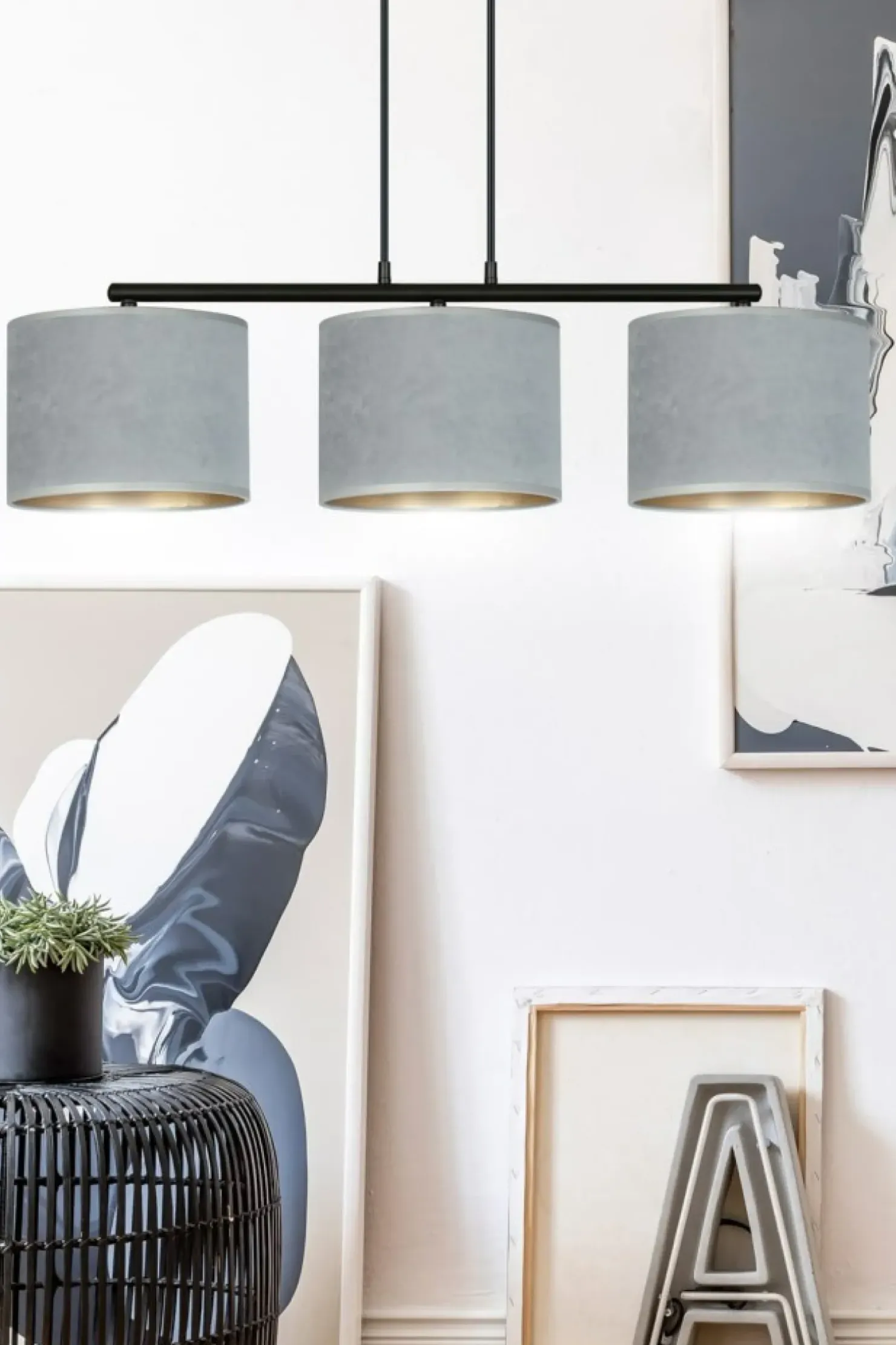 Fashion Sklep Kaja Stylowa lampa wisząca nad stół w jadalni 1050/3 HILDE | Kaja