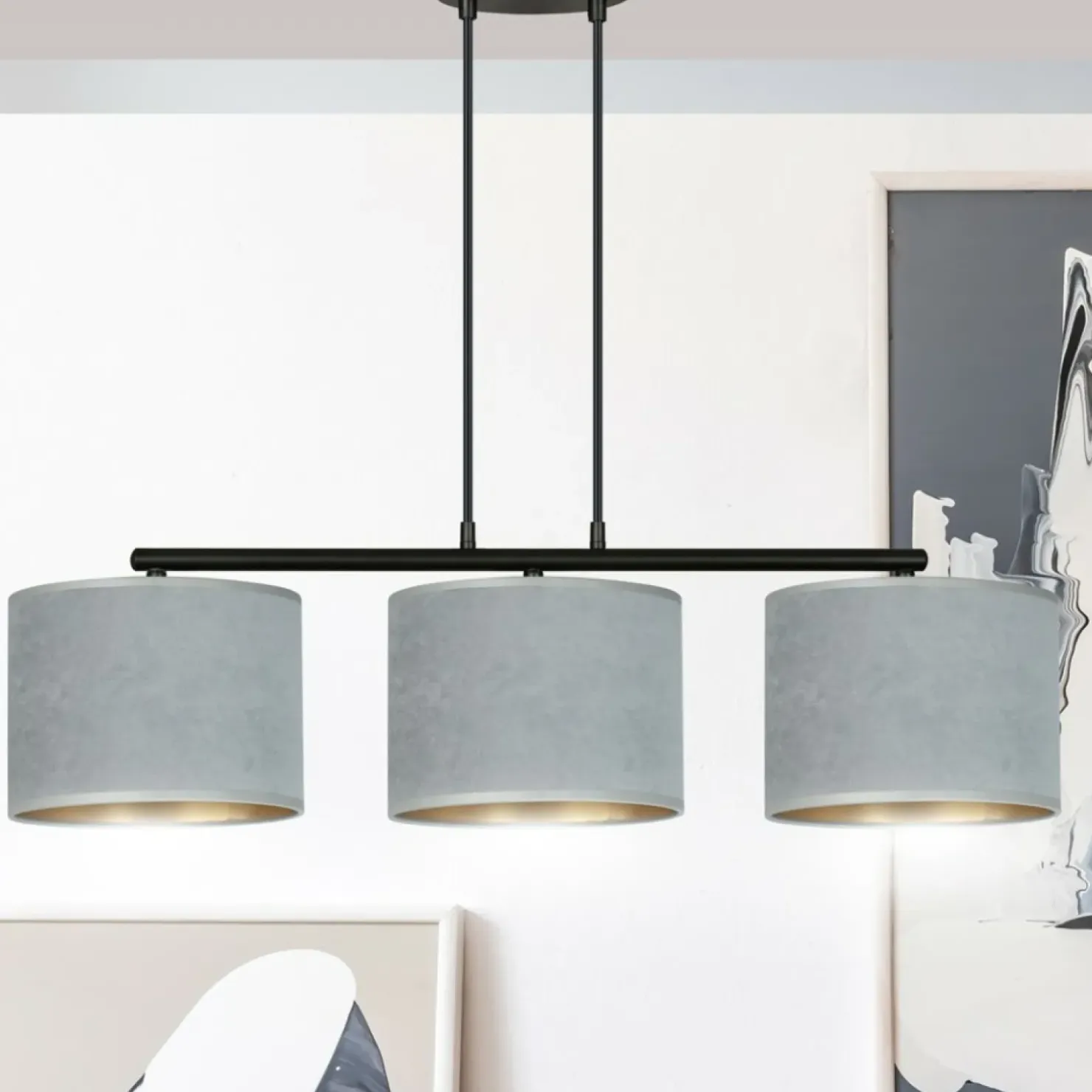 Fashion Sklep Kaja Stylowa lampa wisząca nad stół w jadalni 1050/3 HILDE | Kaja