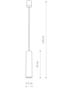 New Sklep Kaja Stylowa lampa wisząca, tuba w kolorze u 8914 | Kaja Oświetlenie mosiądz