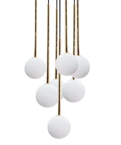 New Sklep Kaja Stylowa lampa wisząca z białymi kloszami, do salonu 5642 z serii ALI