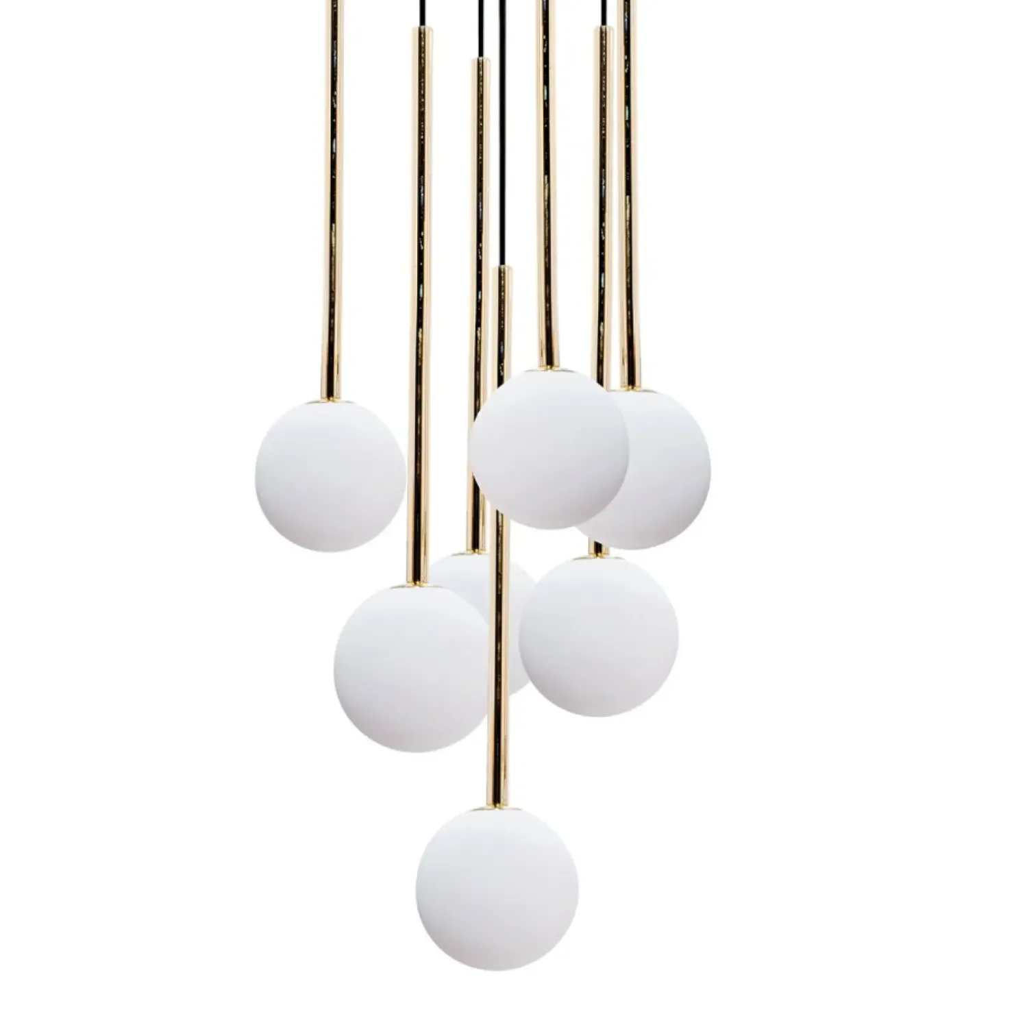 New Sklep Kaja Stylowa lampa wisząca z białymi kloszami, do salonu 5642 z serii ALI