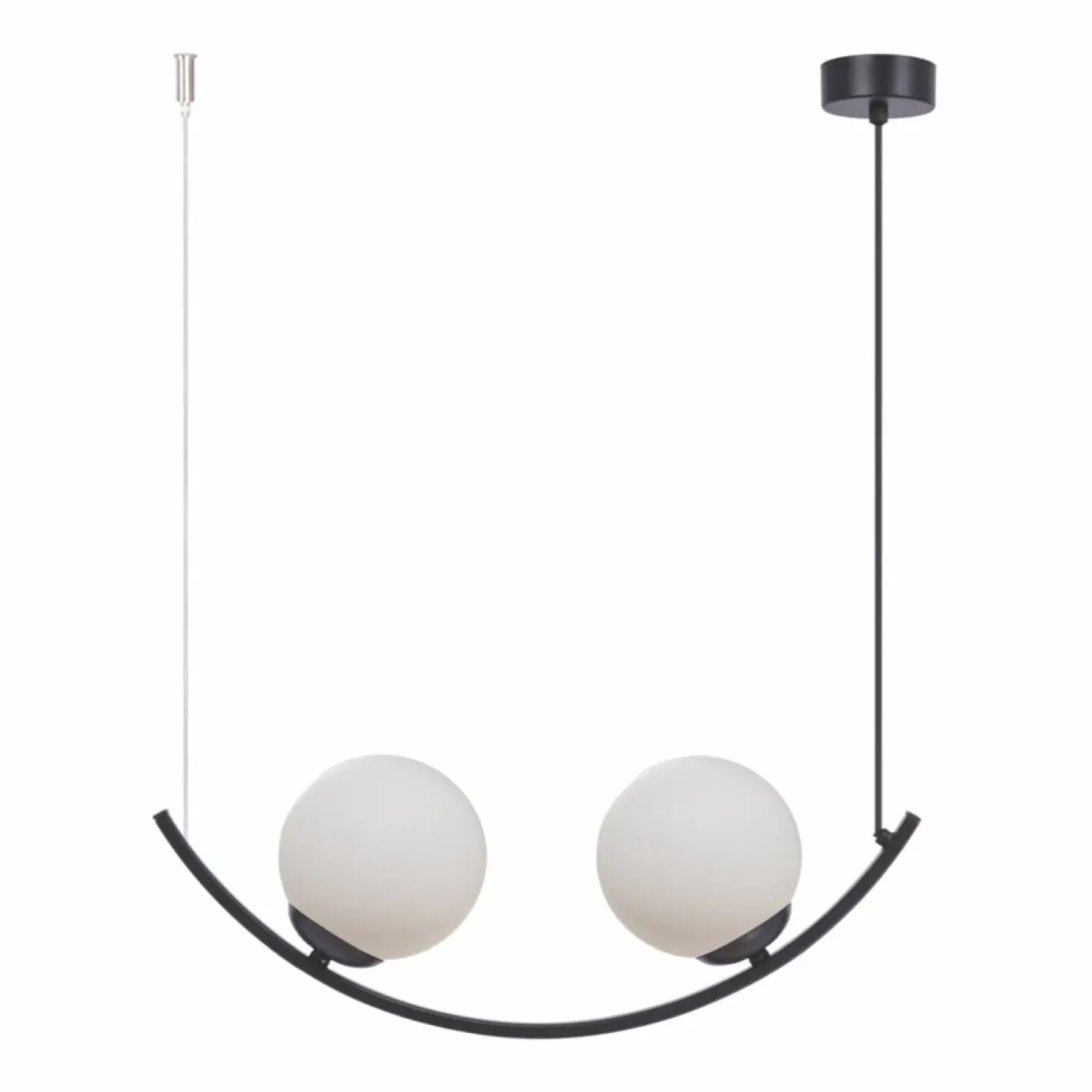Clearance Sklep Kaja Stylowa lampa wisząca z białymi kulami ZM 5012 WAVE | Kaja Oświetlenie