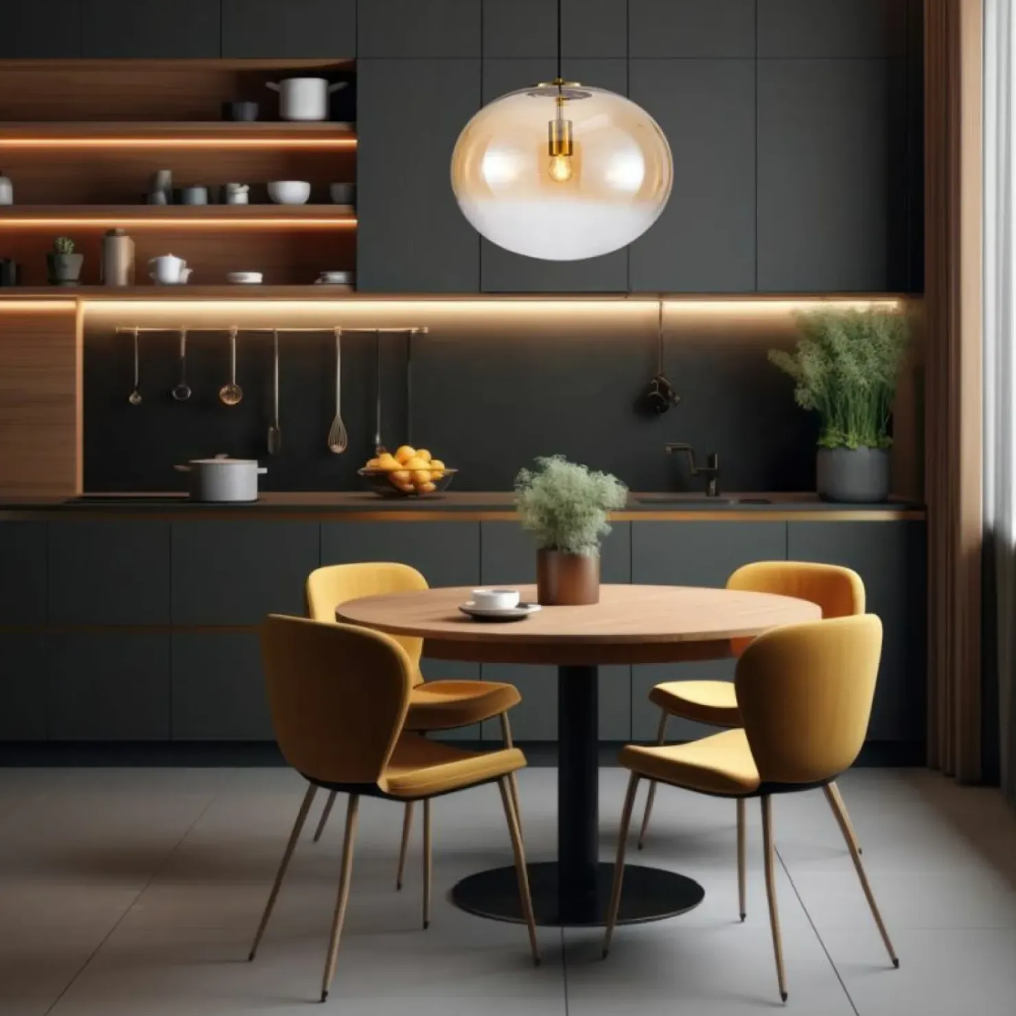 Store Sklep Kaja Stylowa lampa wisząca z ciepłym kloszem ML0342 CAMPANIA | Kaja
