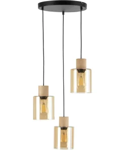 Flash Sale Sklep Kaja Stylowa lampa wisząca z elementami drewna TK 5749 z serii ORSON | Kaja