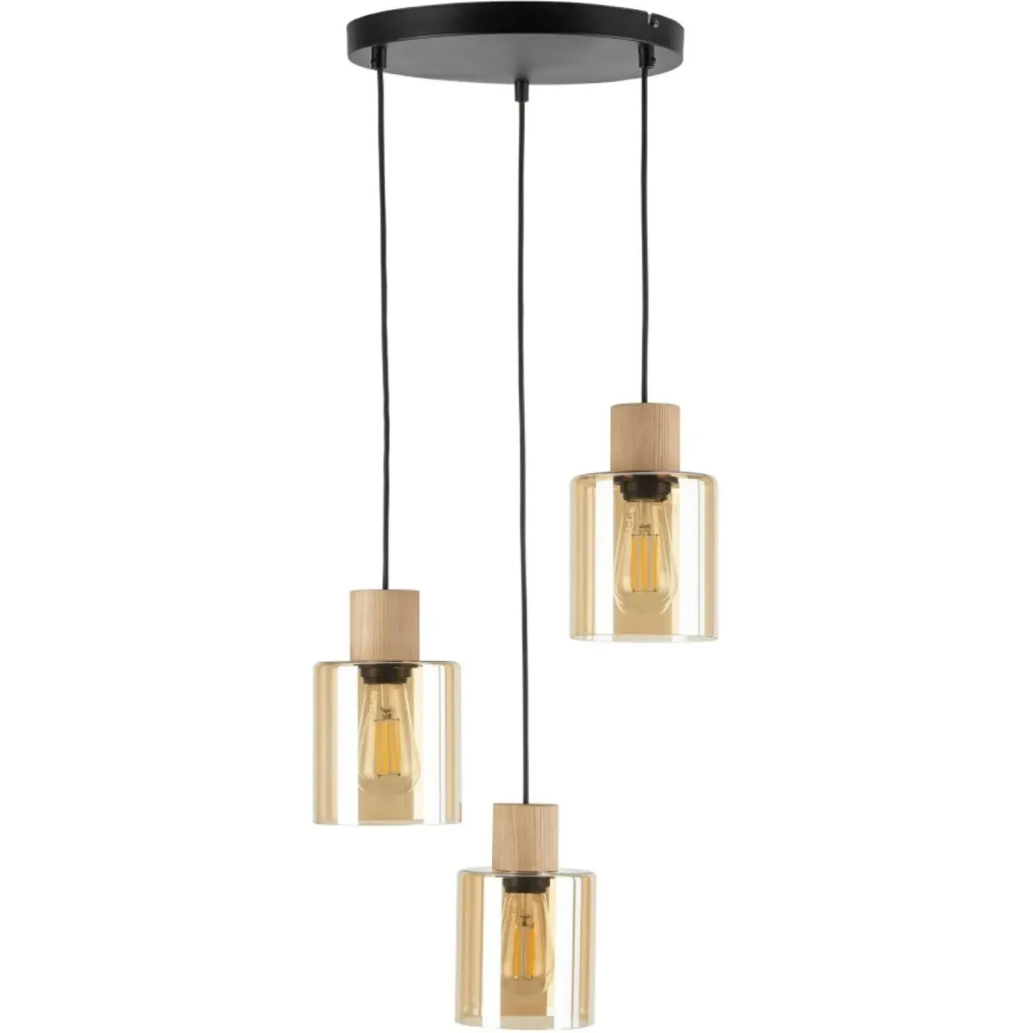 Flash Sale Sklep Kaja Stylowa lampa wisząca z elementami drewna TK 5749 z serii ORSON | Kaja