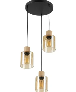 Flash Sale Sklep Kaja Stylowa lampa wisząca z elementami drewna TK 5749 z serii ORSON | Kaja