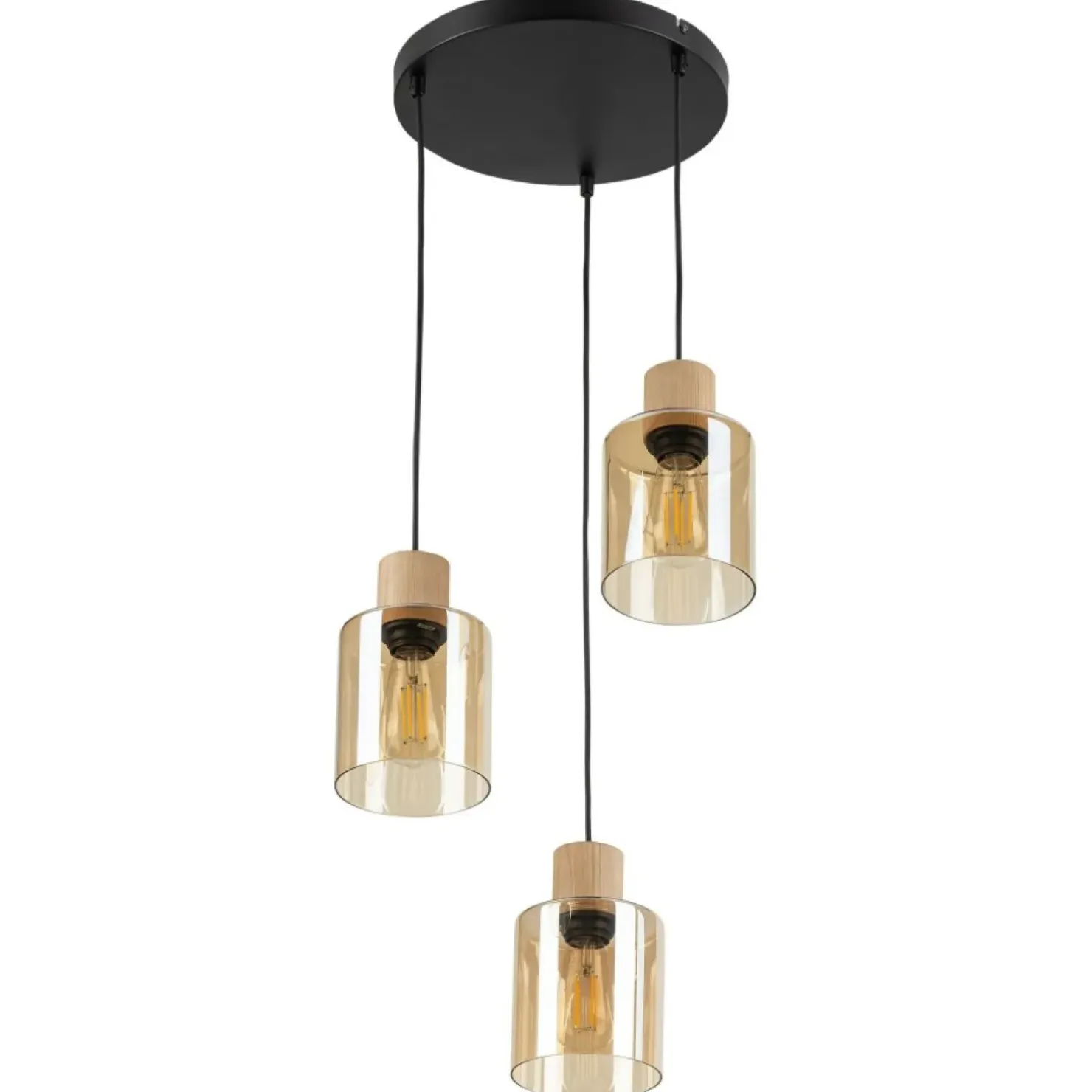 Flash Sale Sklep Kaja Stylowa lampa wisząca z elementami drewna TK 5749 z serii ORSON | Kaja