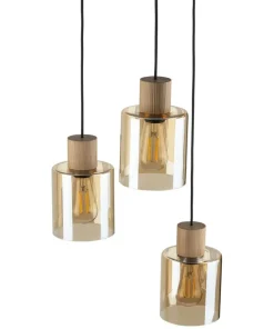 Flash Sale Sklep Kaja Stylowa lampa wisząca z elementami drewna TK 5749 z serii ORSON | Kaja