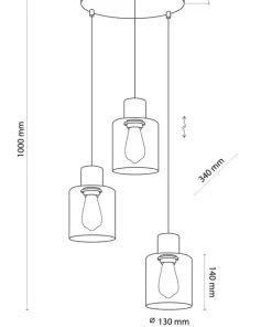 Flash Sale Sklep Kaja Stylowa lampa wisząca z elementami drewna TK 5749 z serii ORSON | Kaja