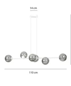 Flash Sale Sklep Kaja Stylowa lampa wisząca z kloszami do salonu 878/6 | Kaja Oświetlenie