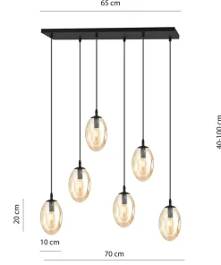 Cheap Sklep Kaja Stylowa lampa wisząca z ozdobnymi kloszami 1267/6 z serii ASTRAL