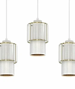 Sale Sklep Kaja Stylowa lampa wisząca z podwójnymi abażurami MLP8365 BLANCO | Kaja