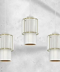 Sale Sklep Kaja Stylowa lampa wisząca z podwójnymi abażurami MLP8365 BLANCO | Kaja