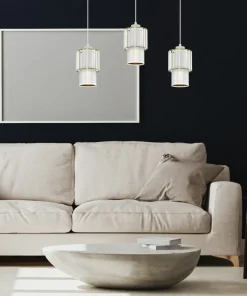 Sale Sklep Kaja Stylowa lampa wisząca z podwójnymi abażurami MLP8365 BLANCO | Kaja