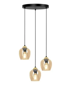 Clearance Sklep Kaja Stylowa lampa wisząca ze złotymi elementami K-5606 z serii TULA