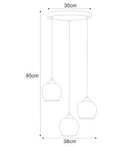 Clearance Sklep Kaja Stylowa lampa wisząca ze złotymi elementami K-5606 z serii TULA