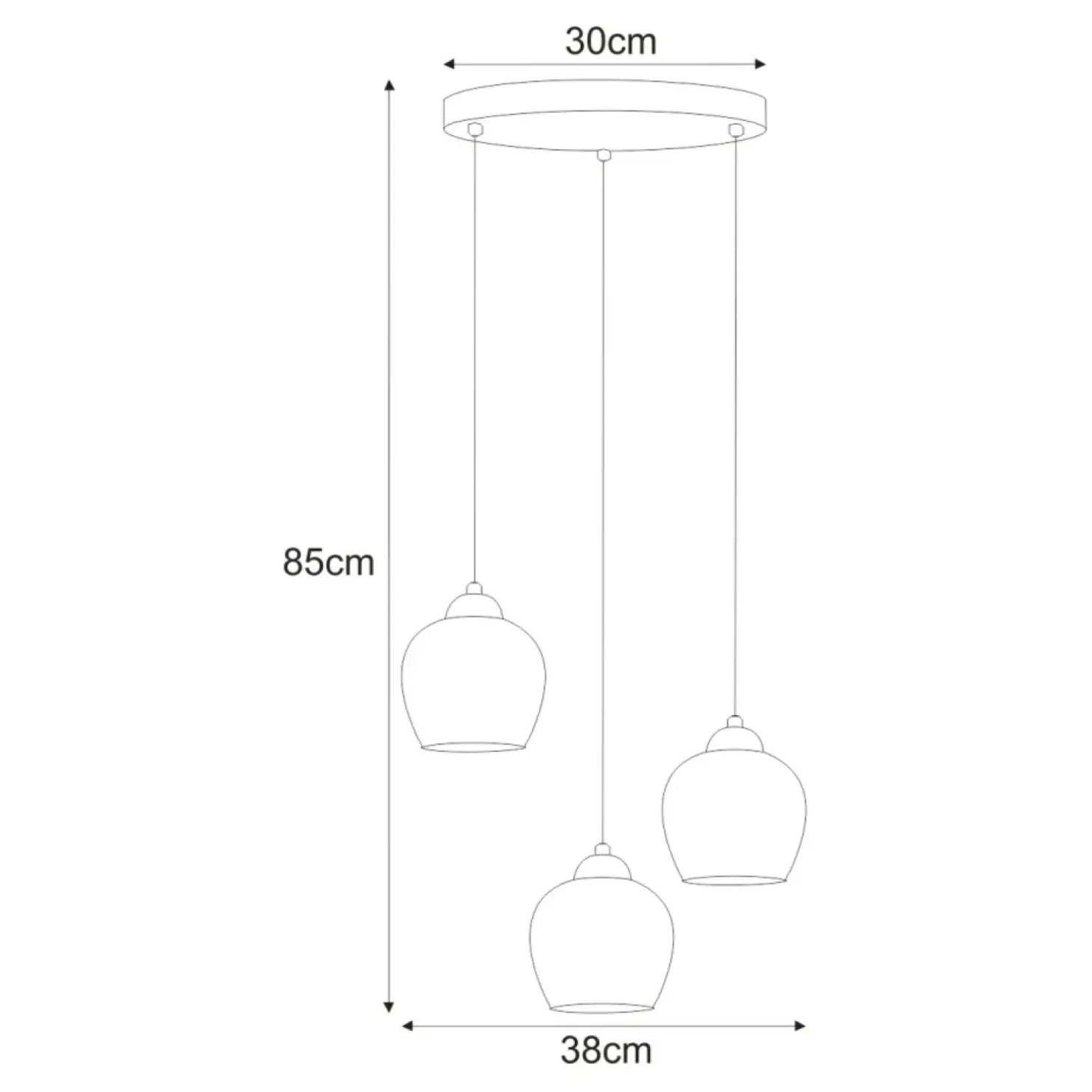 Clearance Sklep Kaja Stylowa lampa wisząca ze złotymi elementami K-5606 z serii TULA