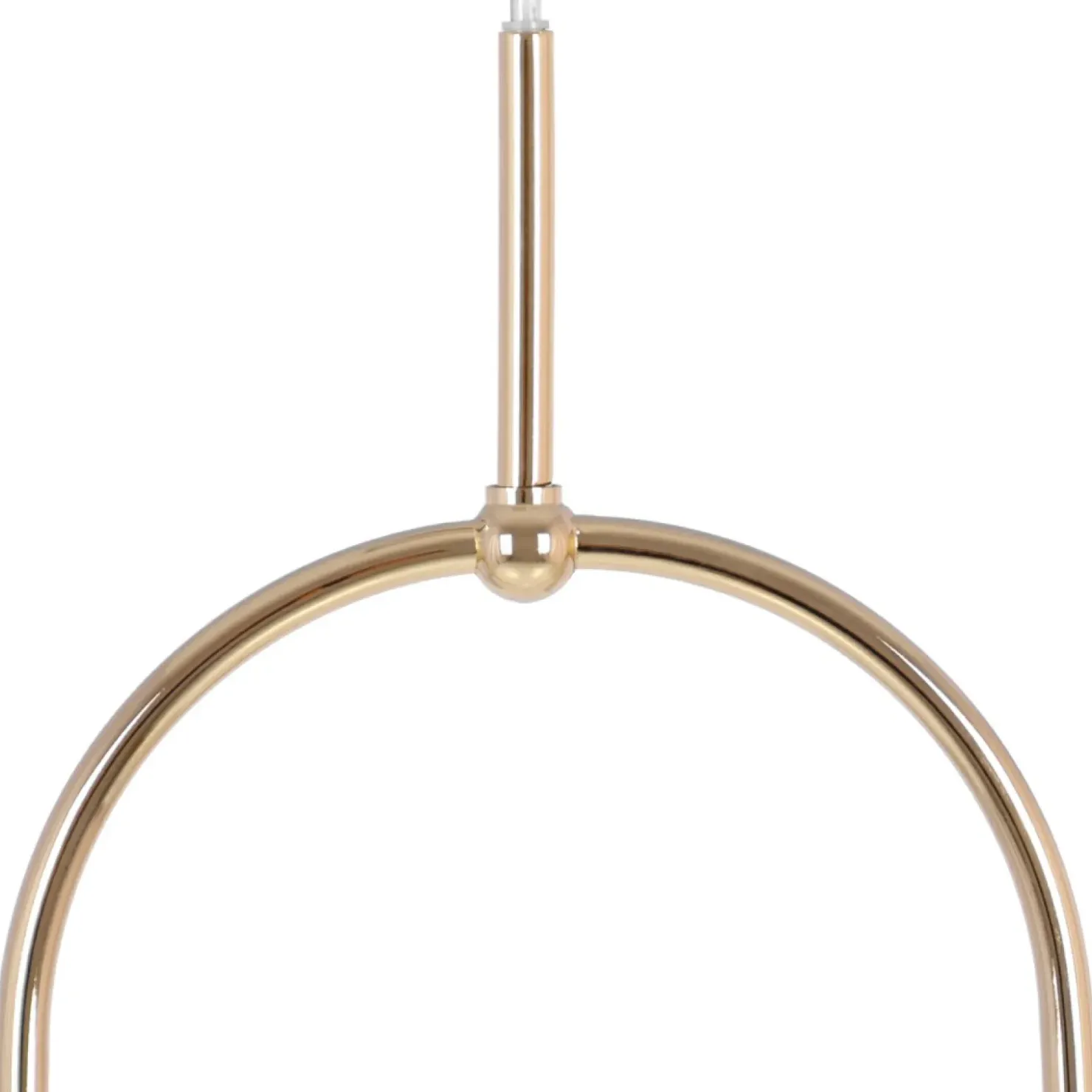 Stylowa lampa wisząca, złota konstrukcja z kloszem K-5391 z serii RITUS*Sklep Kaja Discount