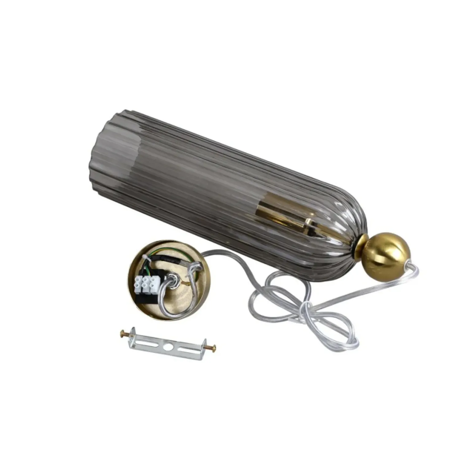 Flash Sale Sklep Kaja Stylowa lampa z dymionym kloszem LP-939/1P SMOKED z serii PIEGA | Kaja
