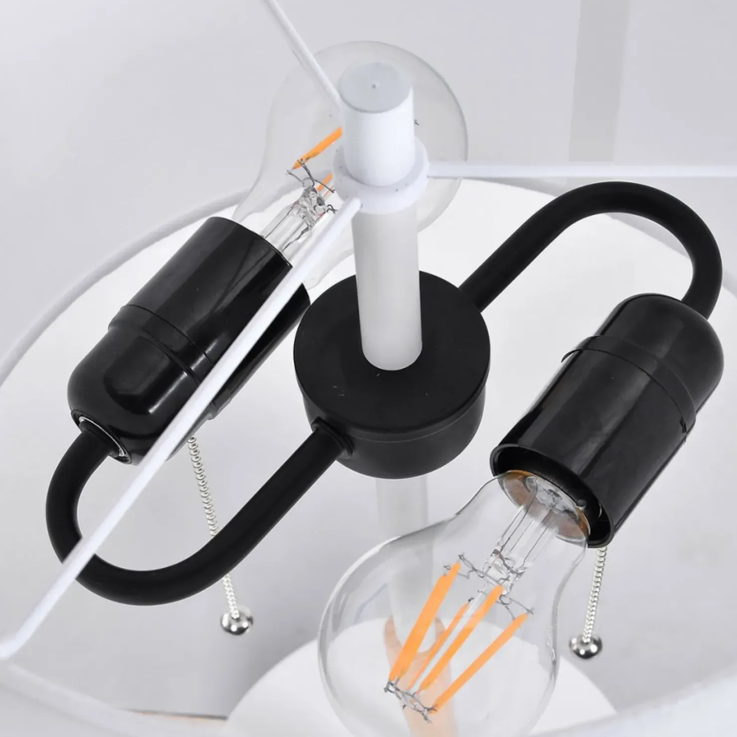 Stylowa lampka nocna z abażurem LP-0304/2T WH FOGO | Kaja Oświetlenie*Sklep Kaja Outlet