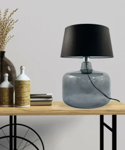 Stylowa lampka stołowa na szklanej nodze 5531BK BATUMI | Kaja*Sklep Kaja Sale