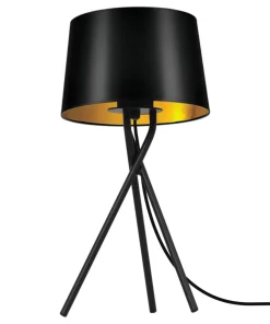 Stylowa lampka stołowa w kolorze czarno-złotym K-4357 | Kaja*Sklep Kaja Cheap