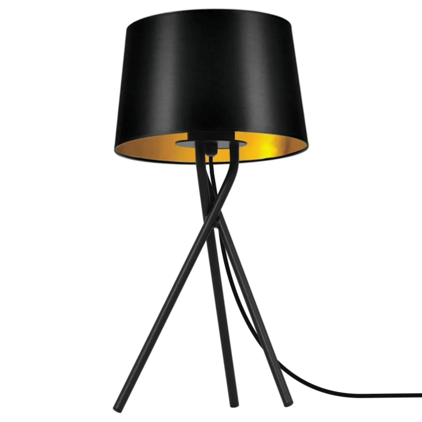 Stylowa lampka stołowa w kolorze czarno-złotym K-4357 | Kaja*Sklep Kaja Cheap