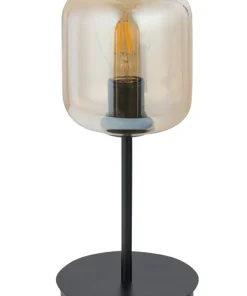 Stylowa lampka stołowa z bursztynowym kloszem SIG 50257 z serii SHINE*Sklep Kaja Discount