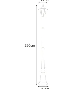 Stylowa latarnia ogrodowa K-7064A/1 CZ/ZŁ STANDARD | Kaja Oświetlenie*Sklep Kaja Flash Sale