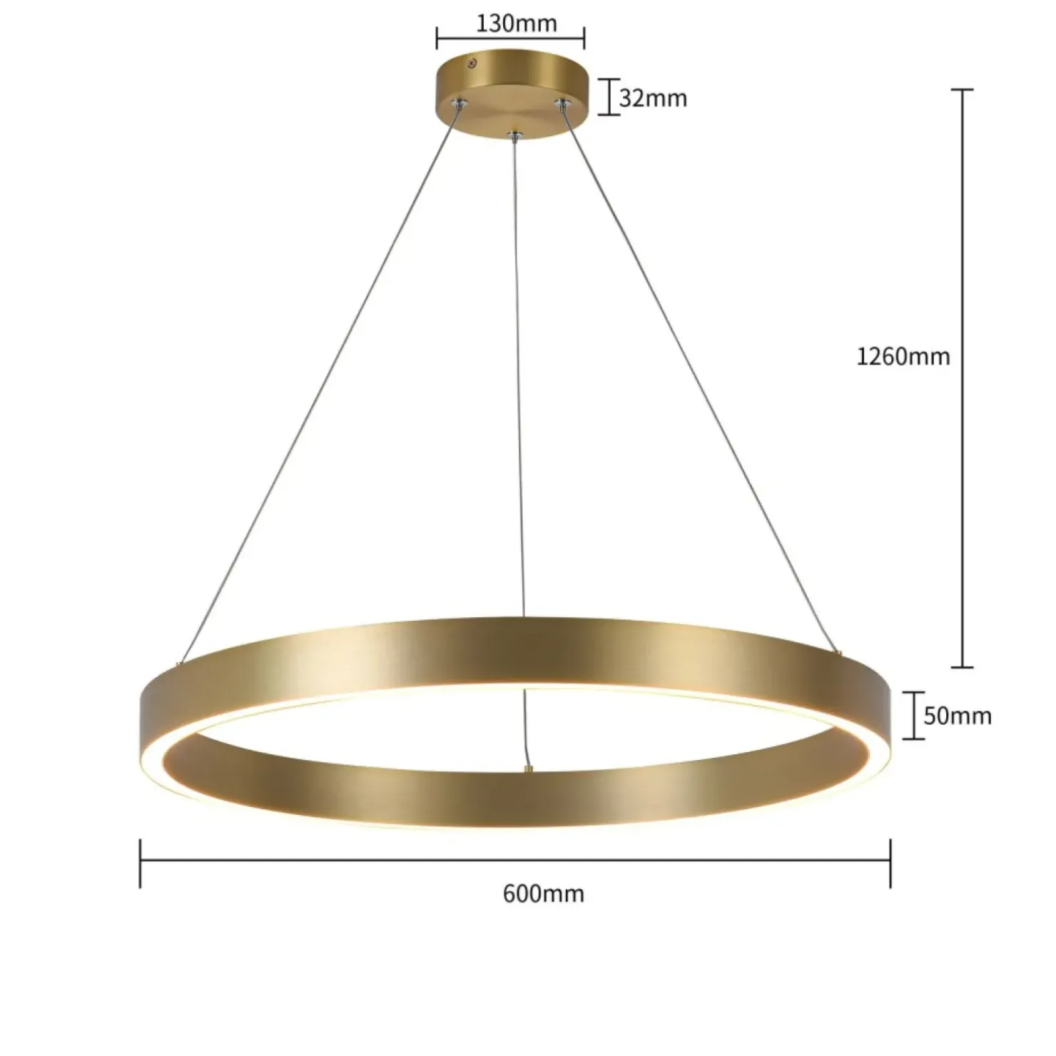 Hot Sklep Kaja Stylowa, ledowa lampa wisząca LP-033/1P S GD TRIANGLE z serii MIDWAY