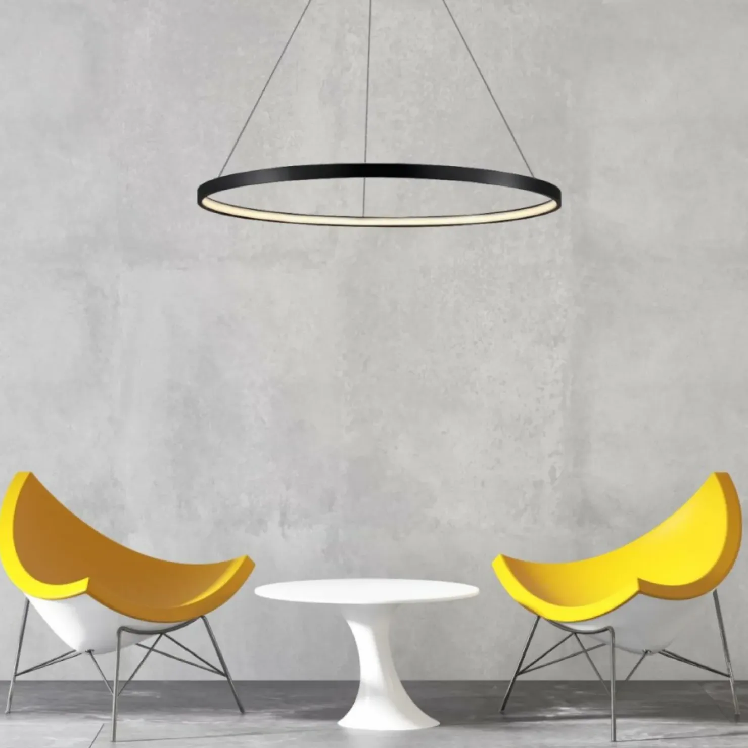 Cheap Sklep Kaja Stylowa obręcz wisząca, LED ring LP-909/1P L BK RING | Kaja